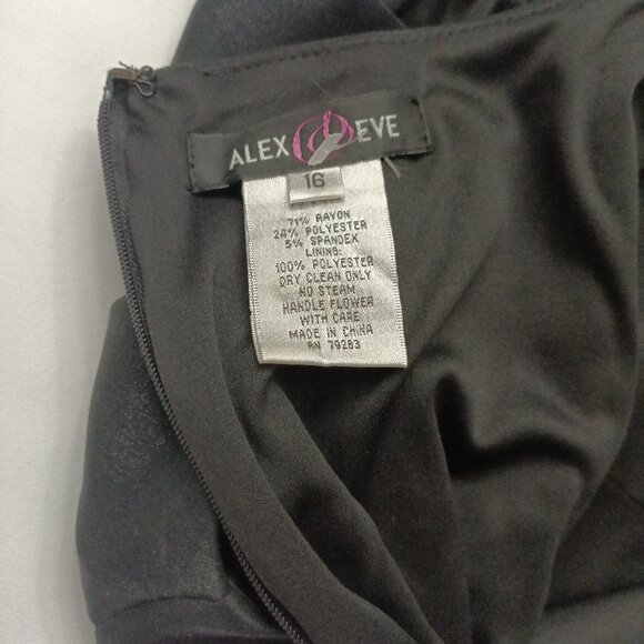 ALEX EVE Black Cocktail Dress. Plus Size 16 - Picture 8 of 8